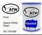 Preview: Ford, Space White Pearl, A3 / M7459: 500ml Lackdose, von ATW Autoteile West.